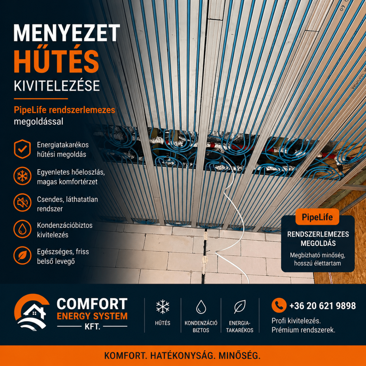 PipeLife mennyezethűtés