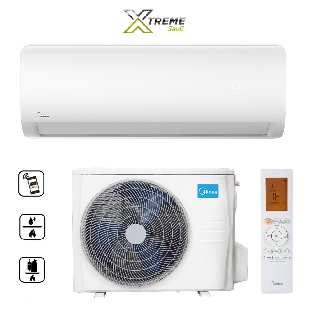 Midea Xtreme Save 3,5 kW beltéri és kültéri egység távirányítóval